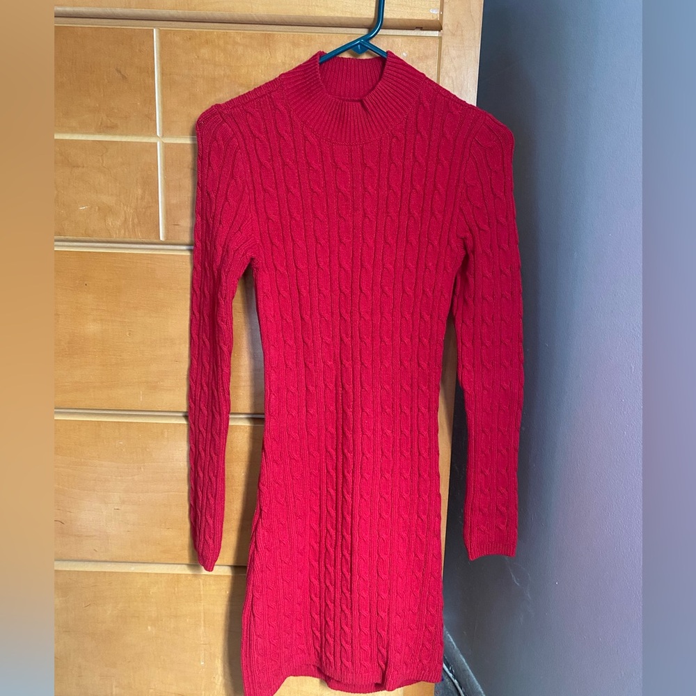 Hollister red sweater Dress
